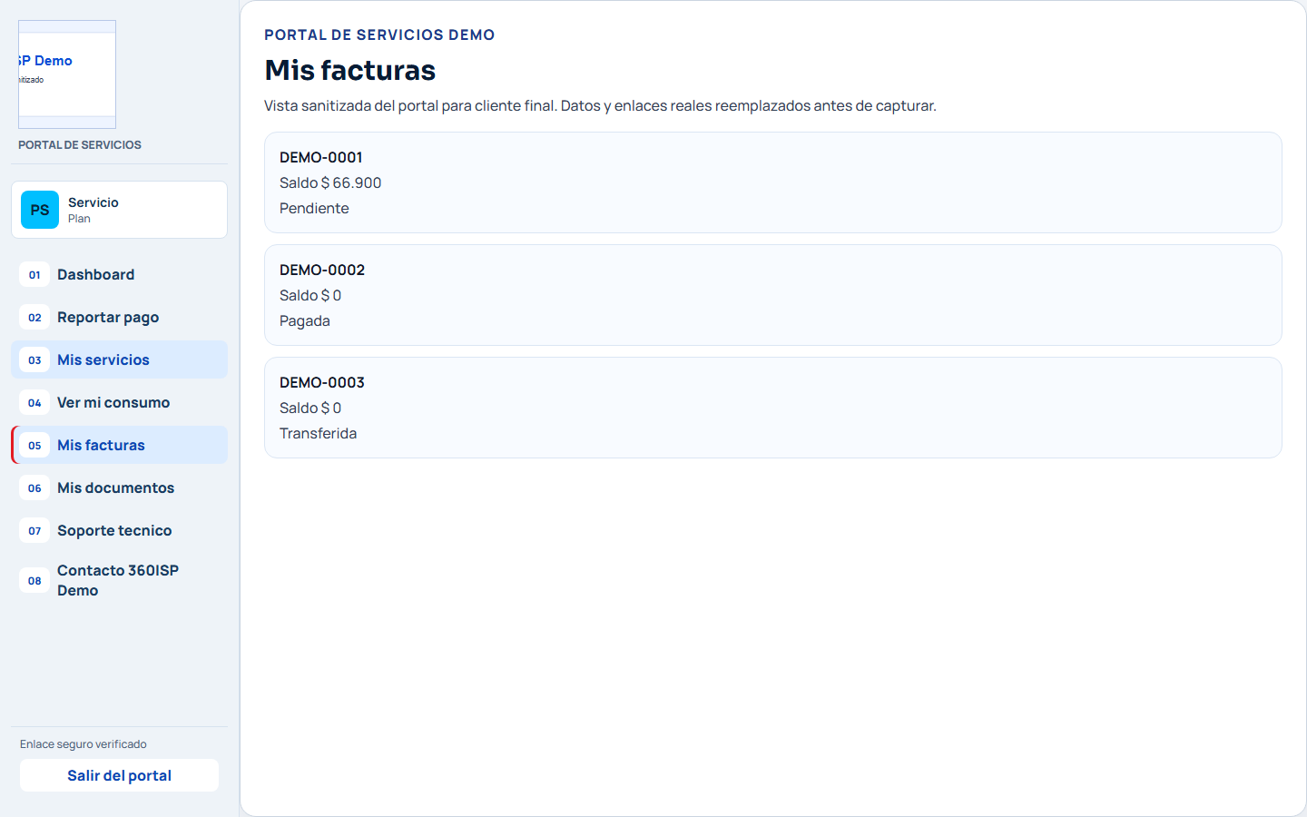 Portal mis facturas sanitizado
